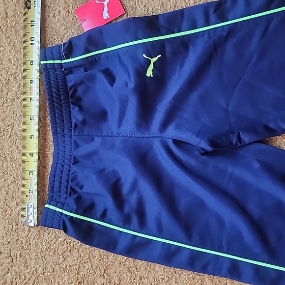 Puma Boys Track Pants Size 2T Navy and Lime Green - NWT - Picture 7 of 8